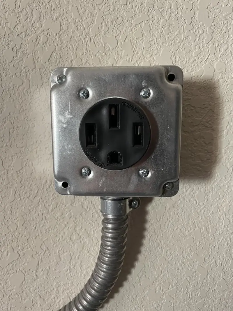 NEMA 14-50 outlet installed for Electrical Panel Upgrade in Brigham City